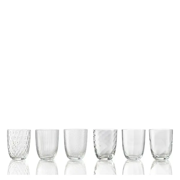 Idra Series Crystal Glasses – Six-Piece Water Glass Set By Nasonmoretti 1