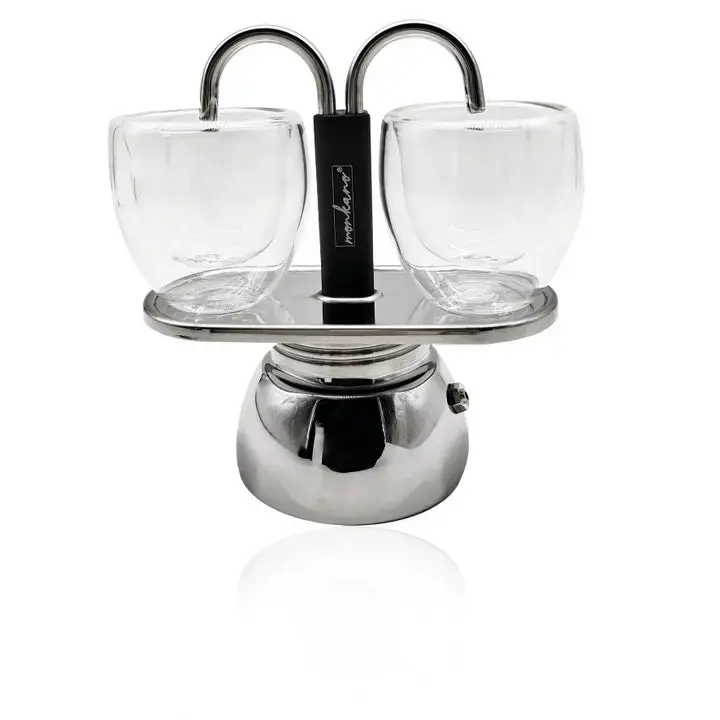 Induction-Compatible Stainless Steel Espresso Maker – 2-Cup Como Model 1