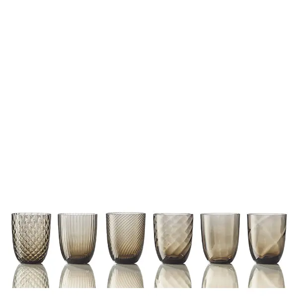 Italian Craftsmanship: Idra Set Of 6 Water Glasses From Nasonmoretti 1