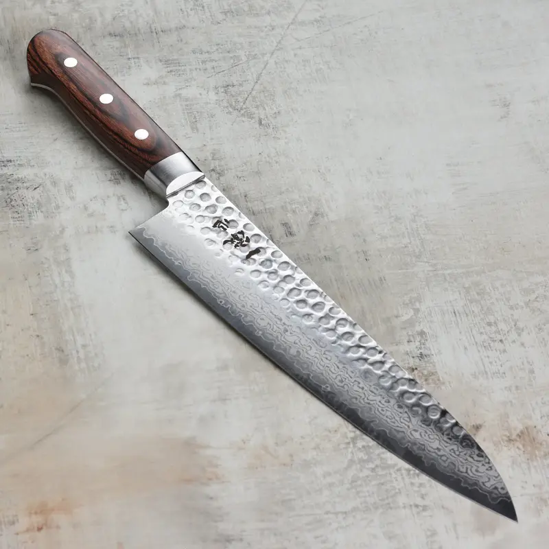 Ittetsu Vg-10 Hammered Damascus 9.4-Inch Gyuto Chef Knife – All-Purpose Japanese Kitchen Blade 1