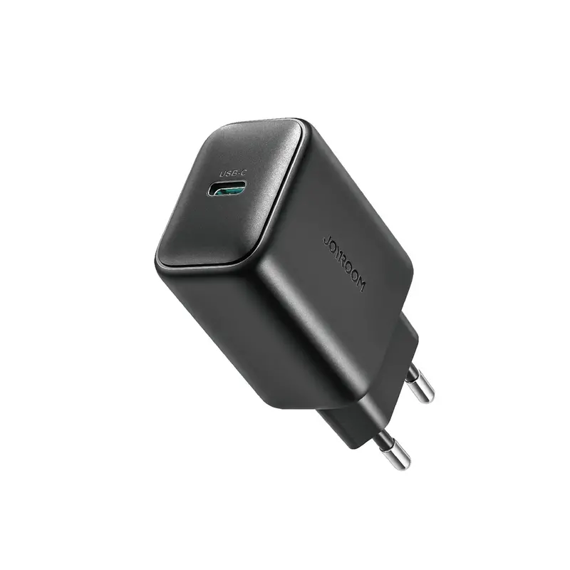 Joyroom 25W Fast Wall Charger With Integrated Usb-C Cable – Sleek Black Design 1
