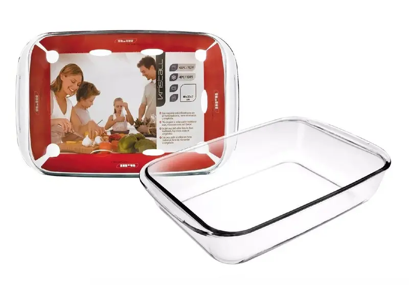 Jumbo Borosilicate Glass Roasting Dish – 40 × 25 × 7 Cm 1