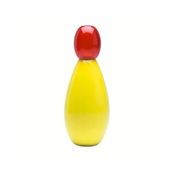 King Red And Yellow Ceramic Vase – Vibrant Abstract Table Centerpiece 1