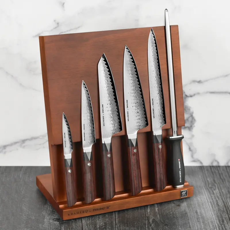 Kramer Meiji 7-Piece Magnetic Knife Block With Easel Stand 1