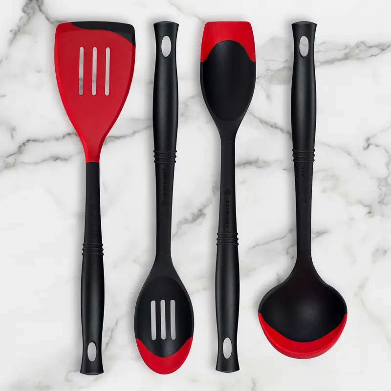 Le Creuset Bi-Material Silicone Utensils (4-Piece Set) 1