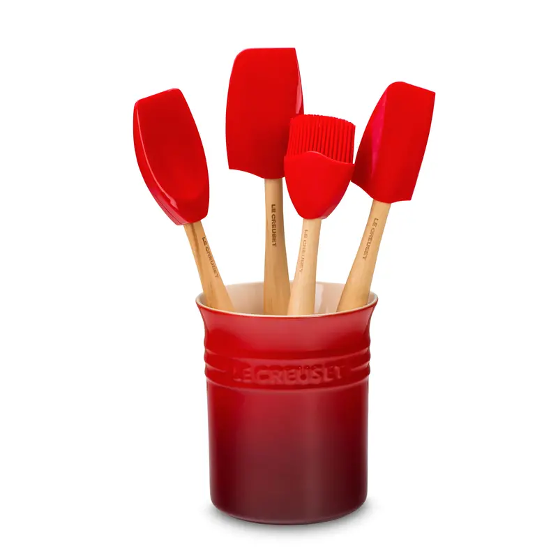 Le Creuset Cerise Silicone Kitchen Utensil Collection (5-Piece) 1