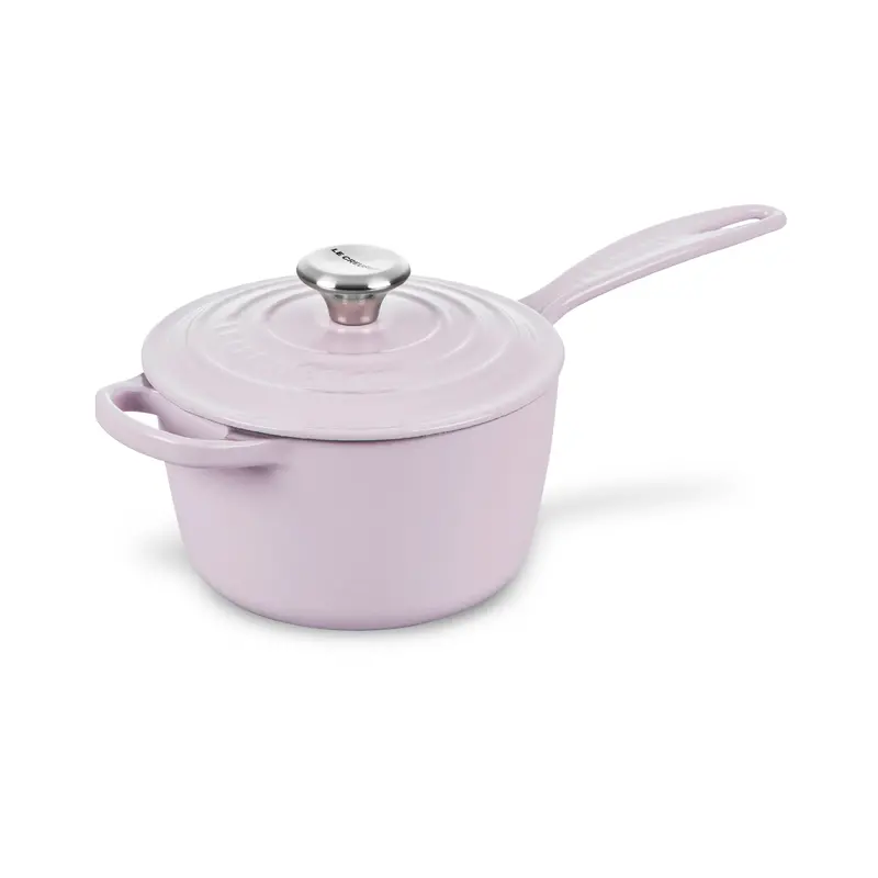 Le Creuset Signature 1.75-Quart Cast Iron Shallot Saucepan – Mini Enameled Cookware 1