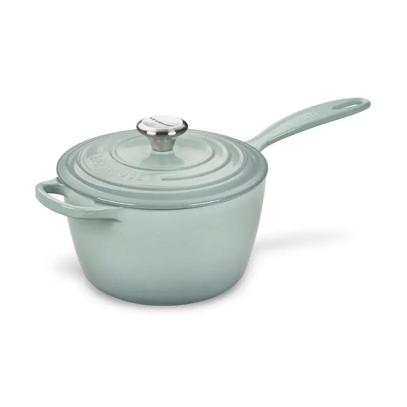 Le Creuset Signature Sea Salt 2.25-Quart Cast Iron Saucepan 1