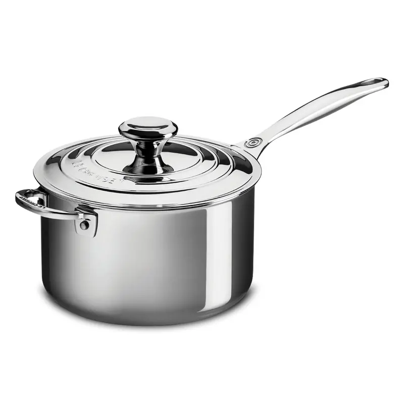 Le Creuset Stainless Steel 4-Quart Saucepan With Lid 1