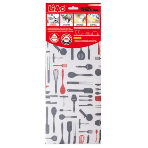 Liao Absorbent Microfiber Printed Drying Mat For Bath Or Kitchen 1