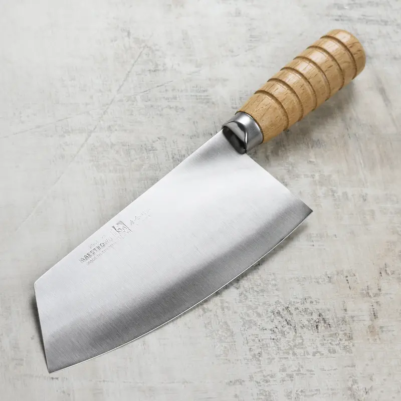 Maestro Wu Cai Dao – 7 Inch Chinese Chef'S Knife With Natural Wood Handle 1