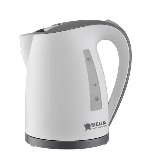 Mega 1.7L Rapid-Boil Plastic Electric Kettle – 2200W White Model 1
