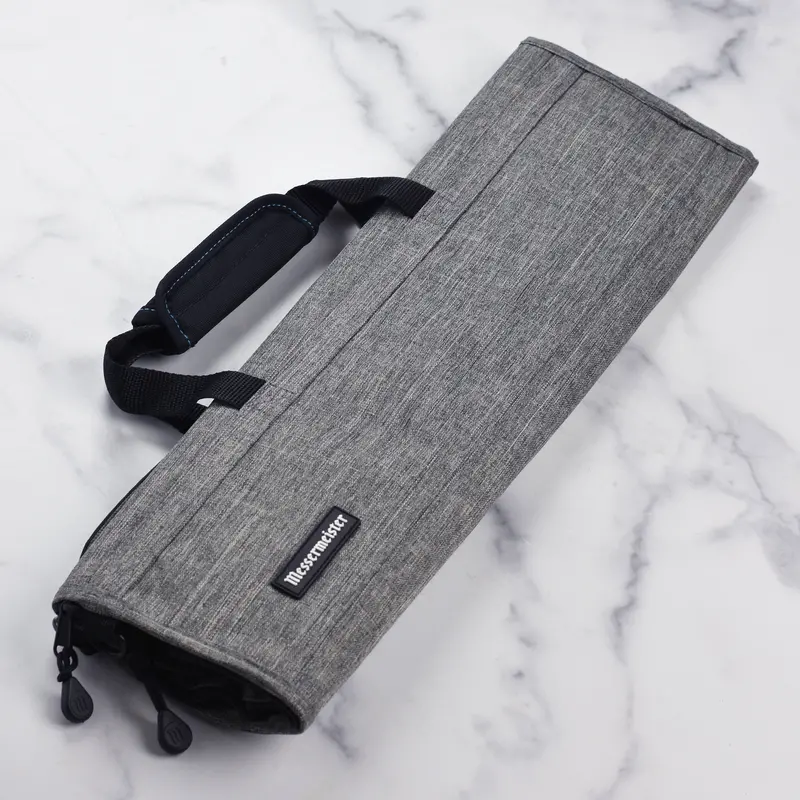 Messermeister 8-Slot Heather Gray Knife Storage Roll 1