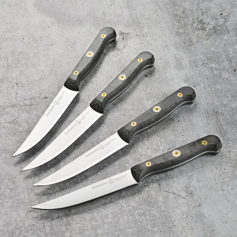 Messermeister Custom Micarta Steak Knife Set – 4-Piece Hand-Forged Dining Collection 1