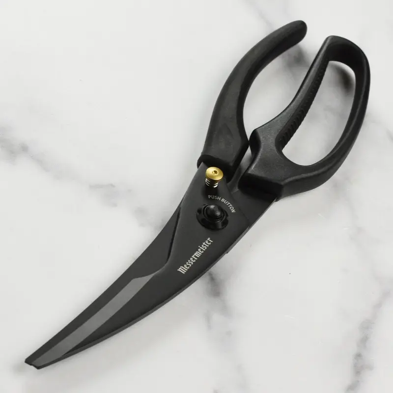 Messermeister Titanium Poultry Shears – Ergonomic Push-Button Kitchen Scissors 1
