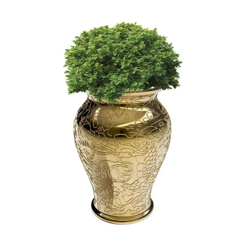 Ming Planter & Champagne Cooler – Metallic-Finish Dual-Use Decorative Piece 2