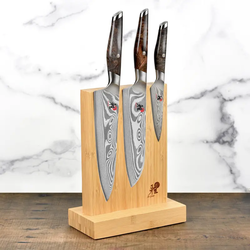 Miyabi Iki 4-Piece Magnetic Knife Stand Set – Modern Display & Storage Solution 1