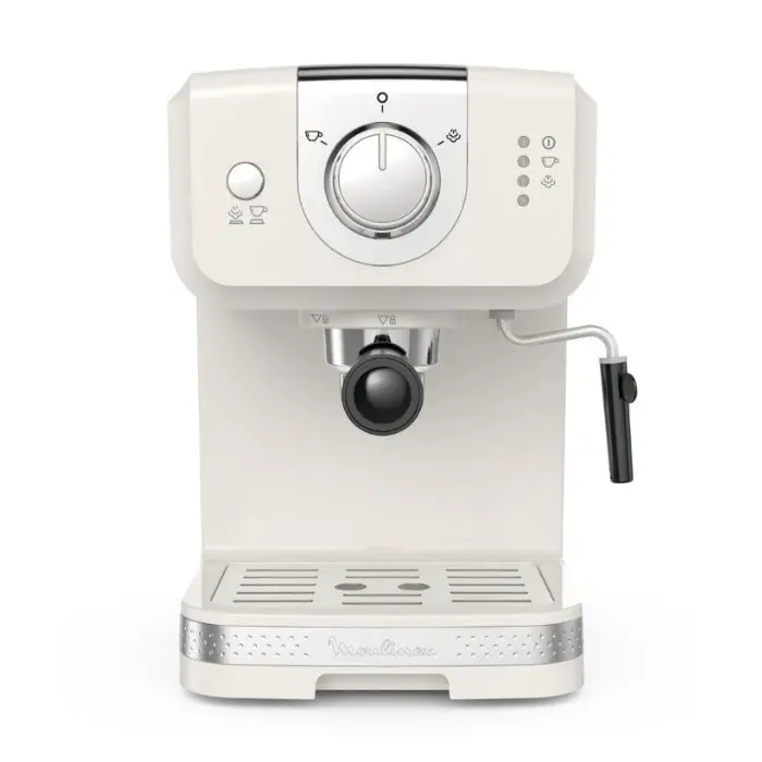 Moulinex Opio Soleil Espresso Machine – Retro 15-Bar Pump, 1090W, Creamy White Finish 1