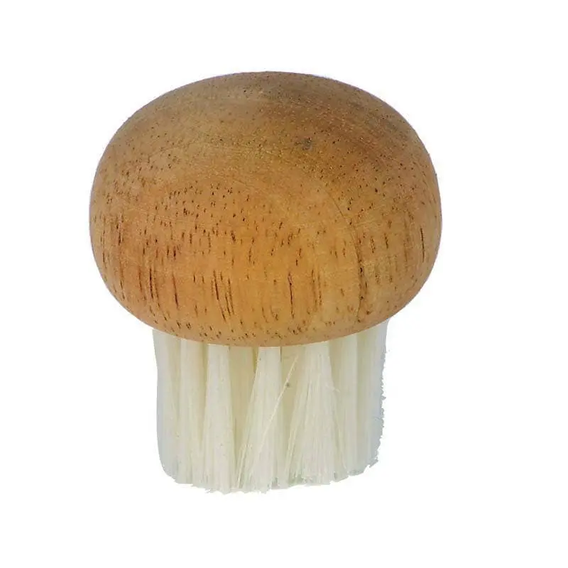 Natural Rubberwood Mushroom Brush – Eco-Friendly Cleaning Tool For Delicate Foraged Fungi 1