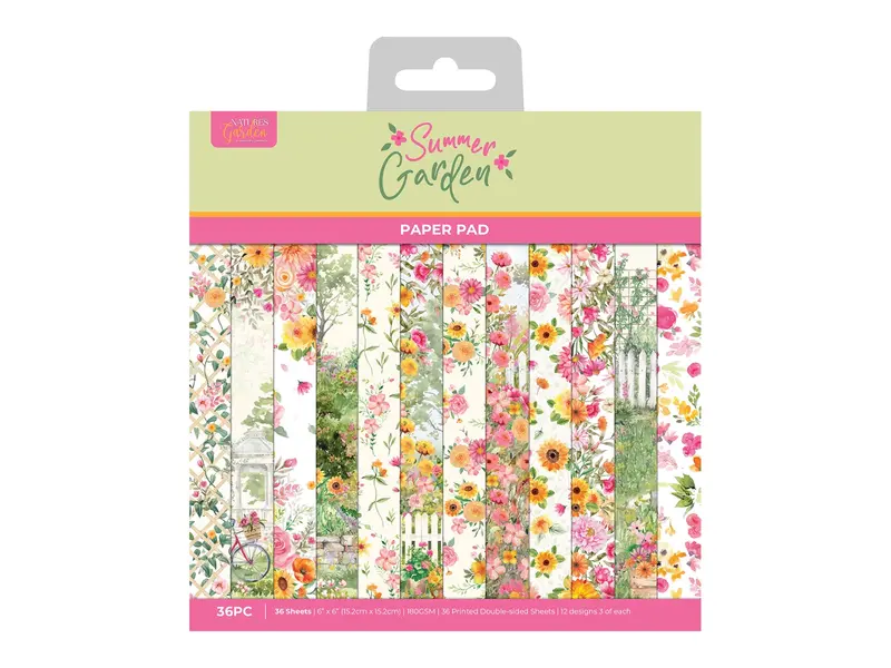 Nature'S Garden Summer Garden 6X6 Inch Patterned Paper Pad 1