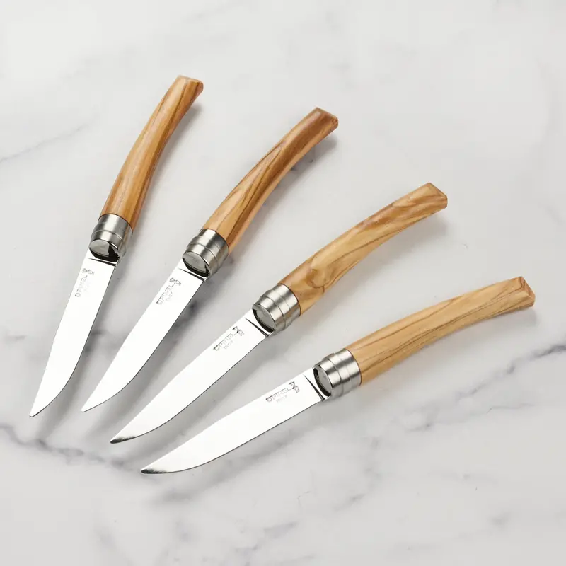 Opinel Olivewood-Handle 4-Piece Steak Knife Set 1