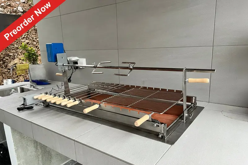 Ovelia 120Cm Rotisserie Spit For Built-In Cyprus Bbq 1