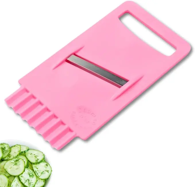 Pink Vegetable Slicer With Built-In Herb Chopper 1