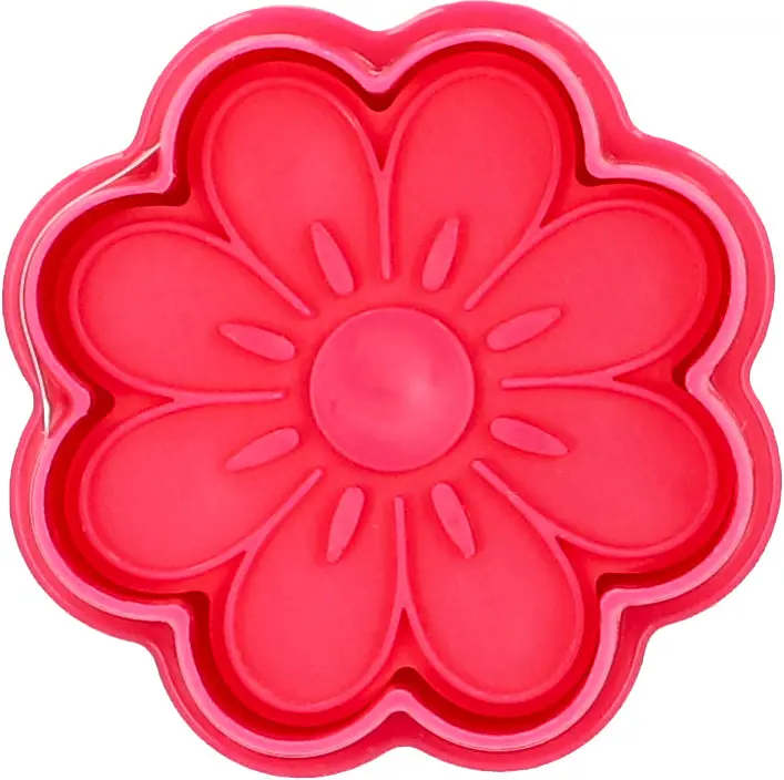 Plastic Flower Cookie Cutter With Integrated Push-Out Feature 1