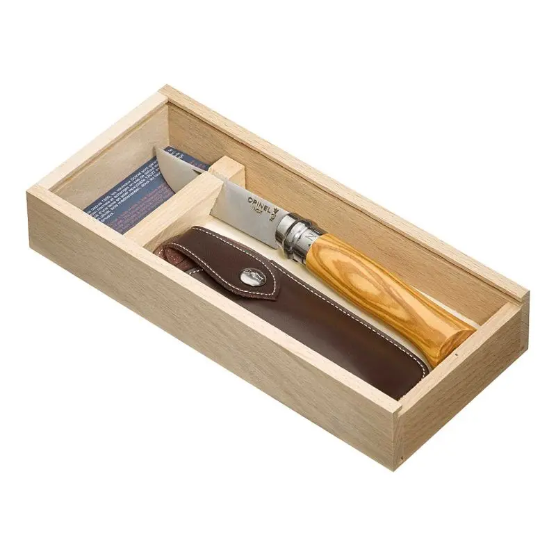 Pocket Knife No. 8 – Stainless Steel Blade & Olive Wood Handle With Protective Sheath 1