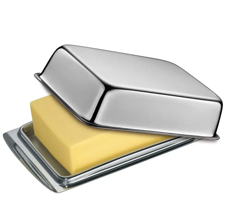 Polished Butter Keeper – Refrigerator-Safe Tabletop Storage Jar 1