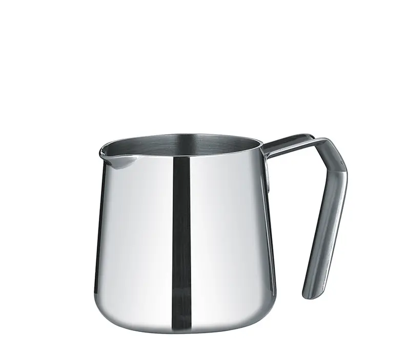 Polished Stainless Steel Latte Macchiato Pitcher With Ergonomic Handle 1