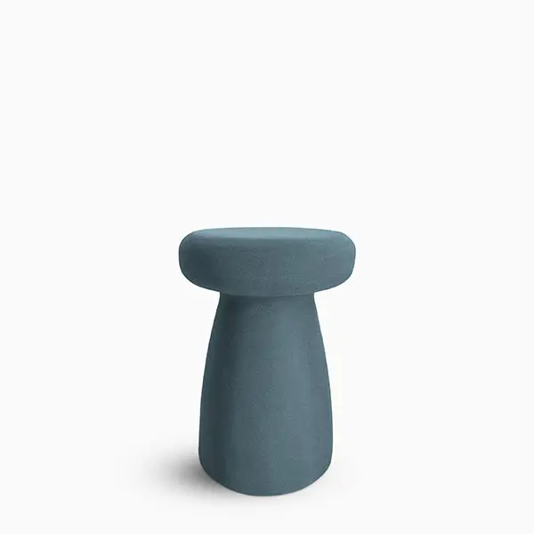 Porcino Stool In Moleskin Fabric By Aldo Cibic 6