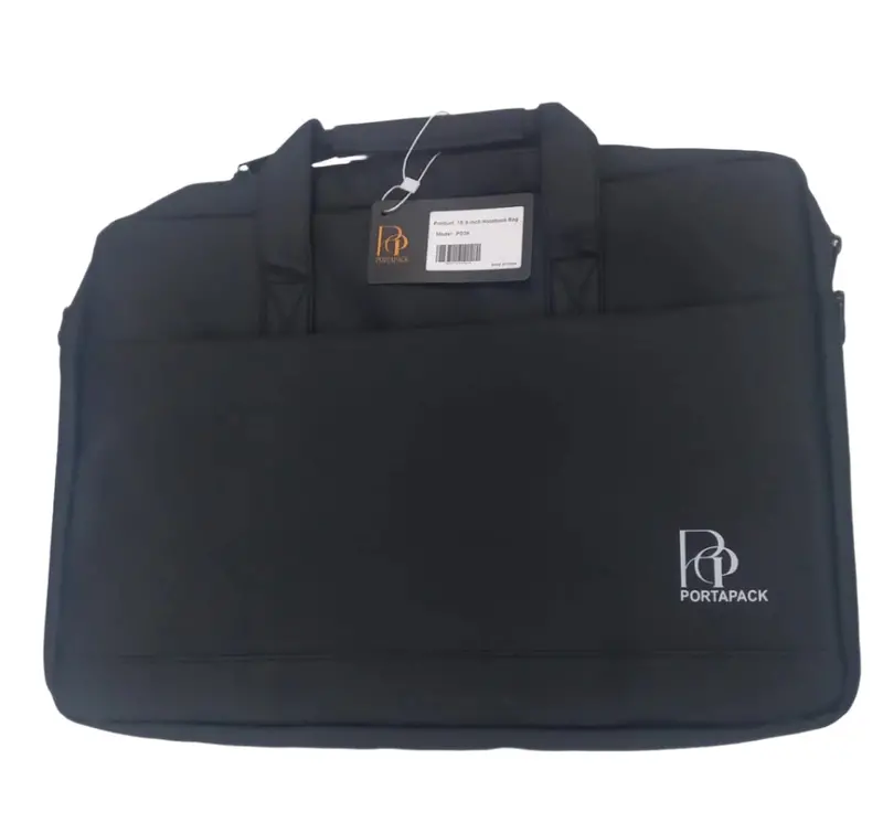 Portapack P038 Slim Laptop Bag – Fits 15.6" Devices, Lightweight Grey Nylon Carry Case 1