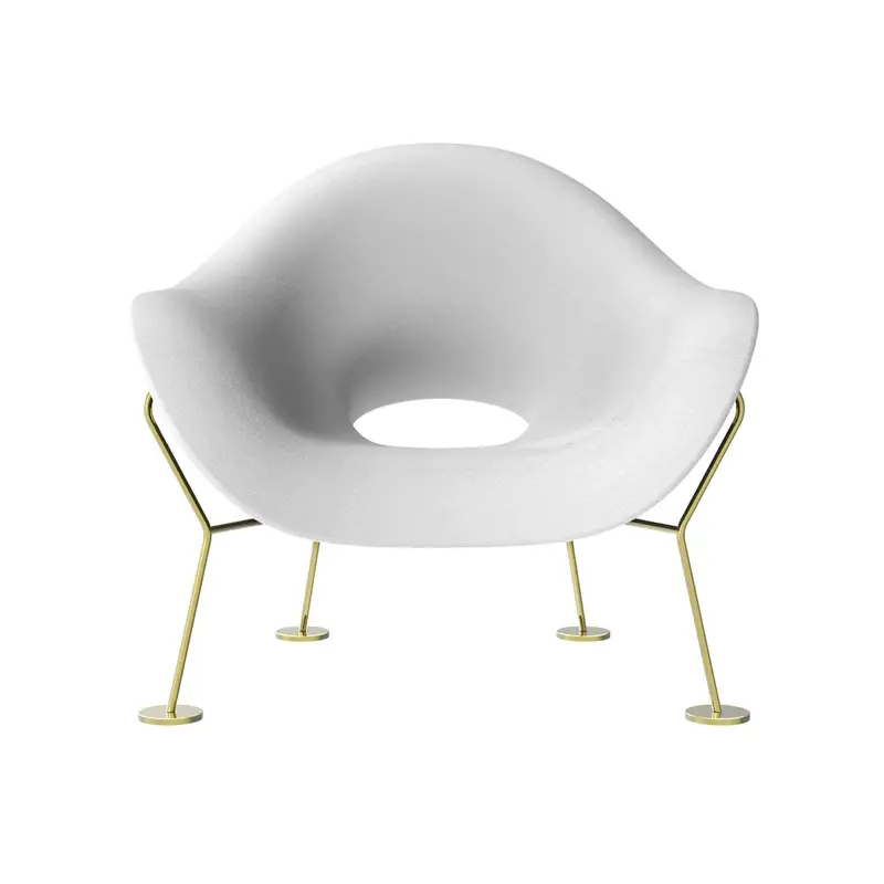 Pupa Armchair With Polished Brass Indoor Base 2