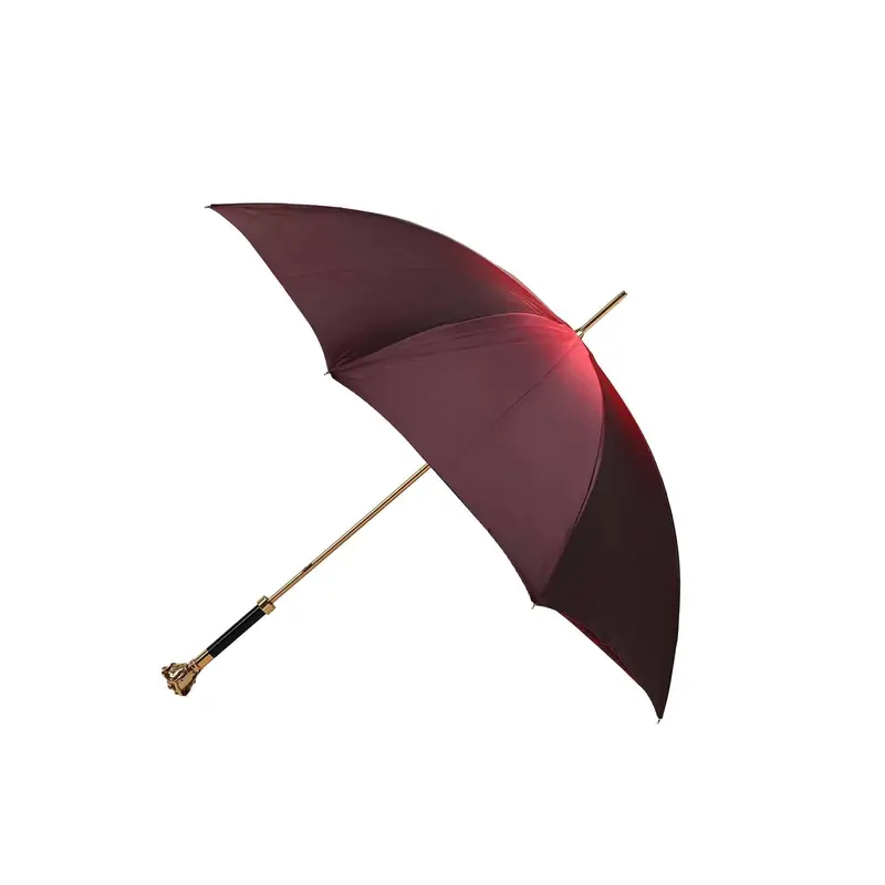 Red Rose Print Double Umbrella – Botanical-Themed Rain Accessory 1