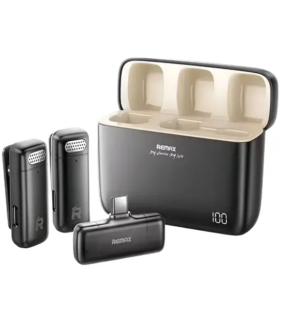 Remax 2-In-1 Wireless Microphone For Video Recording And Live Streaming 1