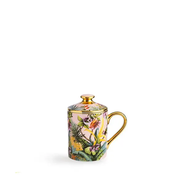 Rose-Toned Jungle Design Mug 1