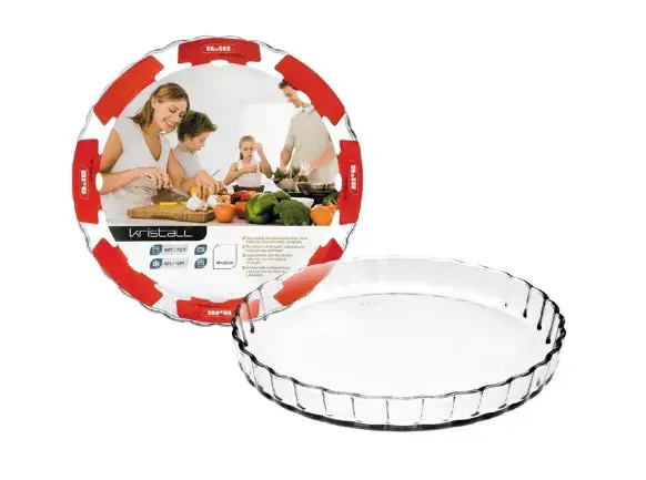 Round Quiche Pan – Heat-Resistant Borosilicate Glass, 28 Cm Diameter × 3.5 Cm Height 1