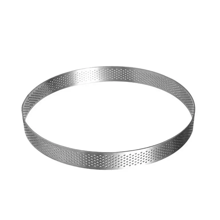 Round Stainless Steel Pastry Rings – Adjustable Height Baking Guides - 02387 1