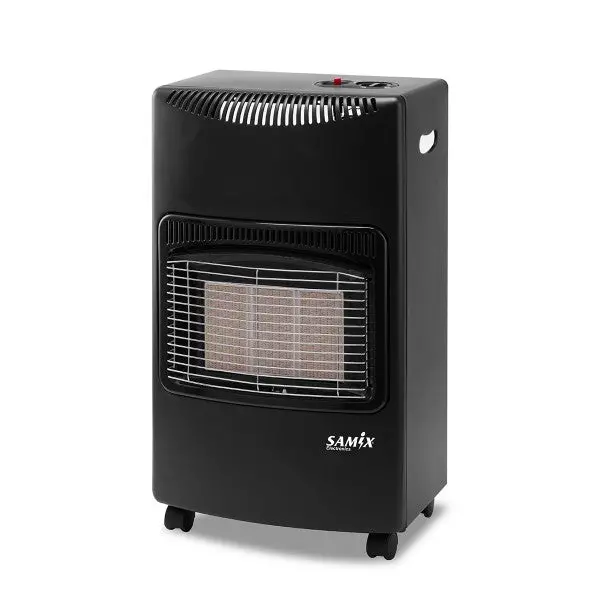 Samix Ceramic Gas Heater – Triple-Plate Safety System, Energy-Efficient Black Model 1