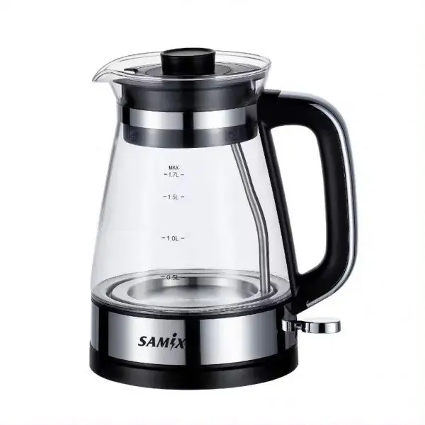 Samix Glass Electric Kettle – 1.7L, 2200W Rapid-Boil, Transparent Design 1