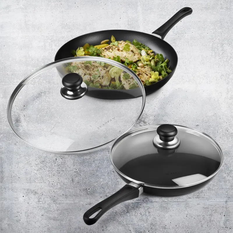 Scanpan Classic Dual-Sized Nonstick Frying Pans – 10.25" & 12.5" With Matching Lids 1