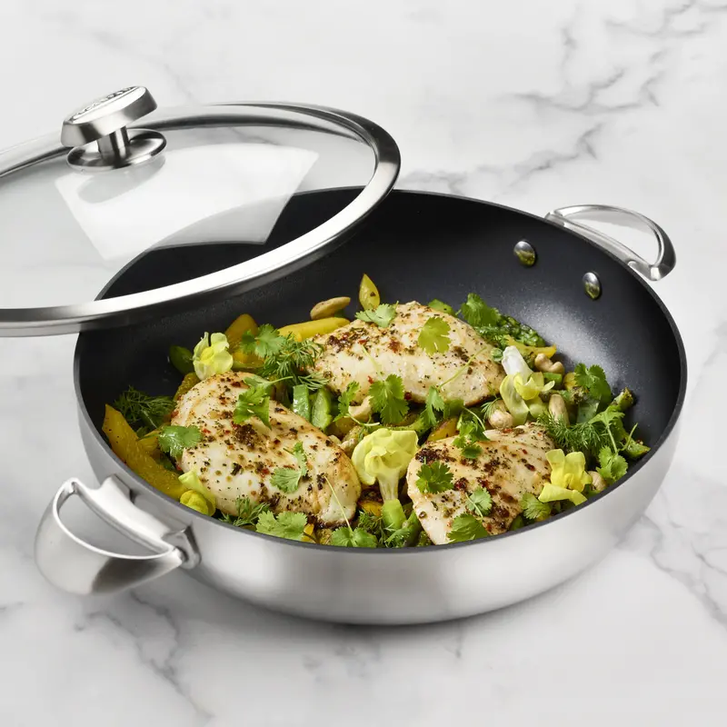 Scanpan Cx+ 5.5-Quart Stainless Steel Nonstick Braising Pan 1