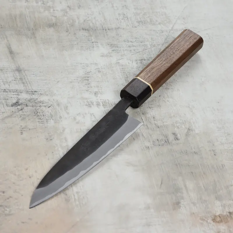 Shiro Kamo Aogami Super Kurouchi Clad 5.9-Inch Petty Knife – Hand-Forged Stainless-Clad Utility Blade 1
