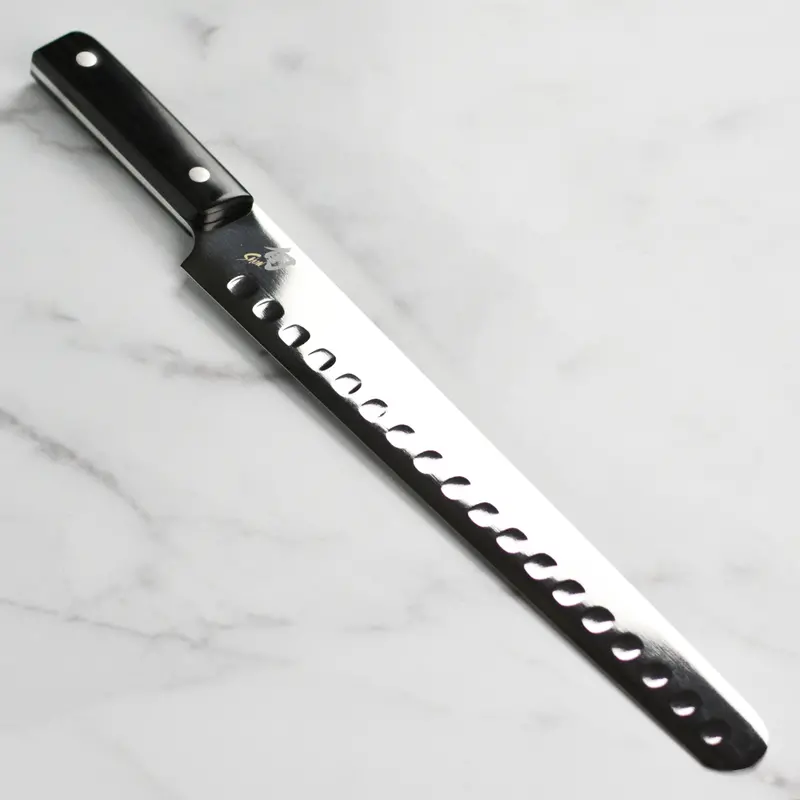 Shun Classic 12-Inch Hollow-Edge Brisket Knife With Protective Saya 1