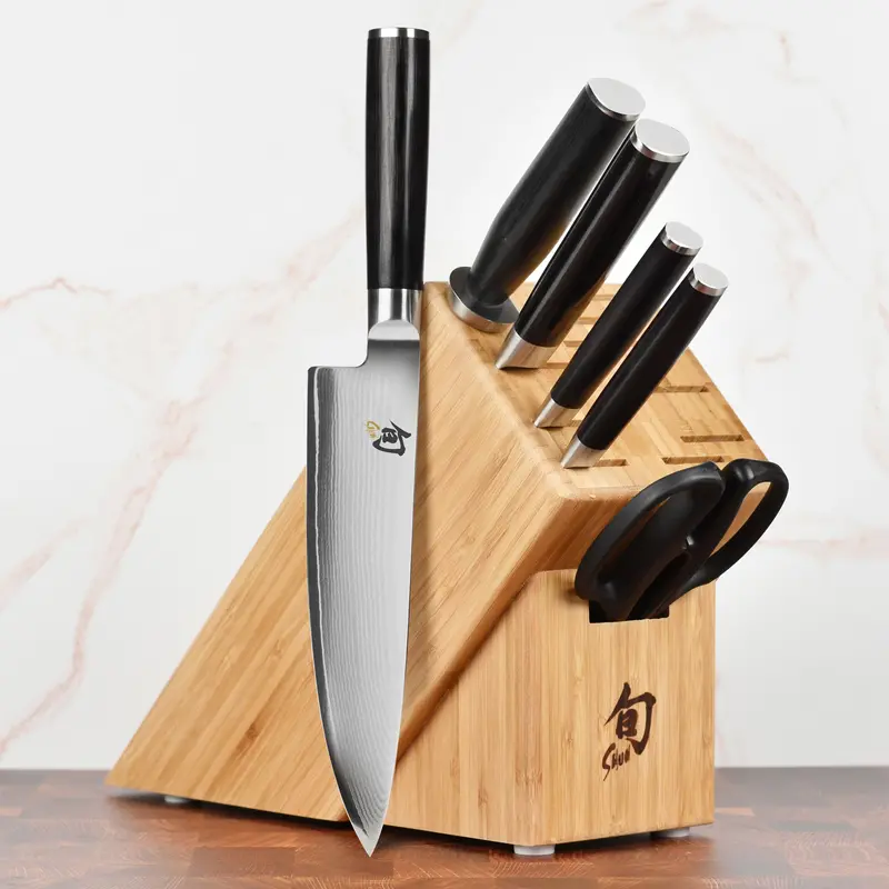 Shun Classic 7-Piece Knife Block Set With Storage Stand 1