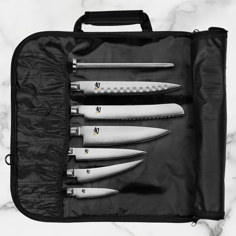 Shun Classic 8-Piece Knife Roll Set 1