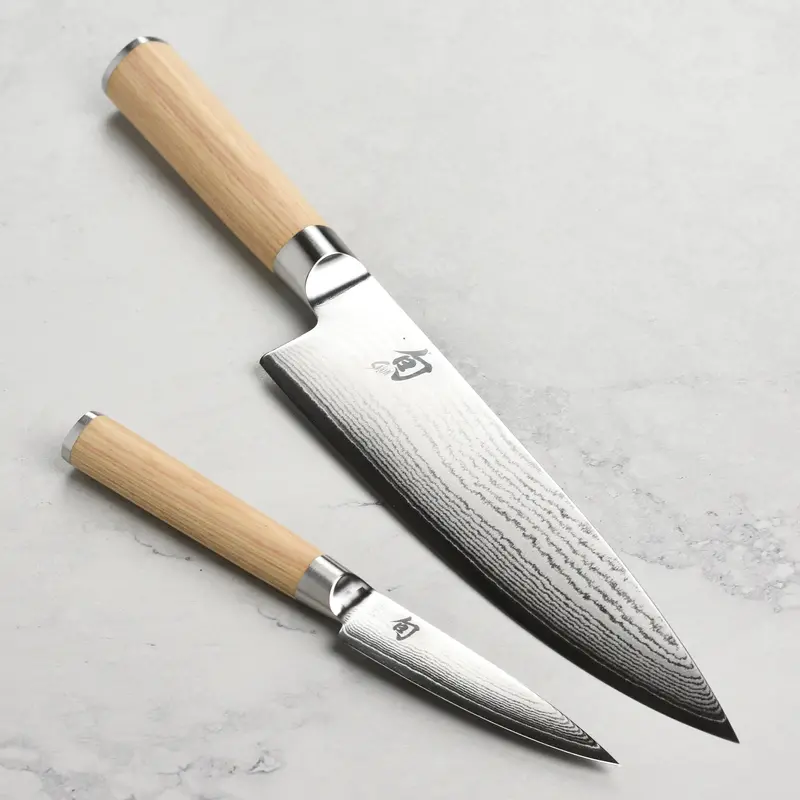 Shun Classic Blonde Chef'S And Paring Knife Set 1
