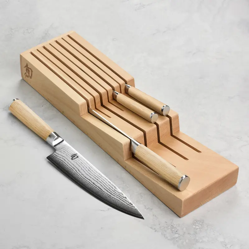 Shun Classic Blonde In-Drawer Knife Set — 5-Piece Compact Collection 1