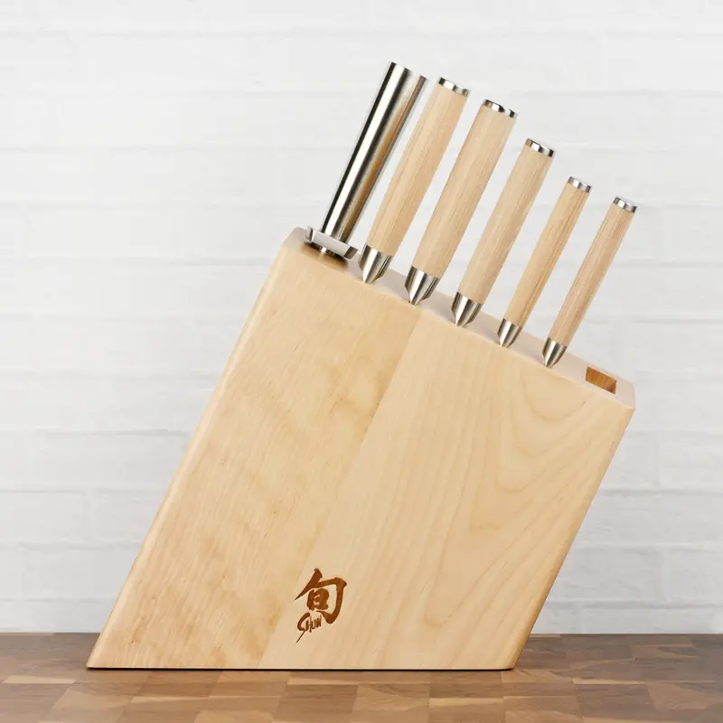 Shun Classic Blonde Knife Block Set – 7-Piece Culinary Collection 1